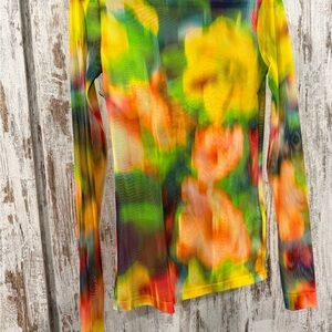 Dries Van Noten Vibrant Multicolor Long Sleeve Top